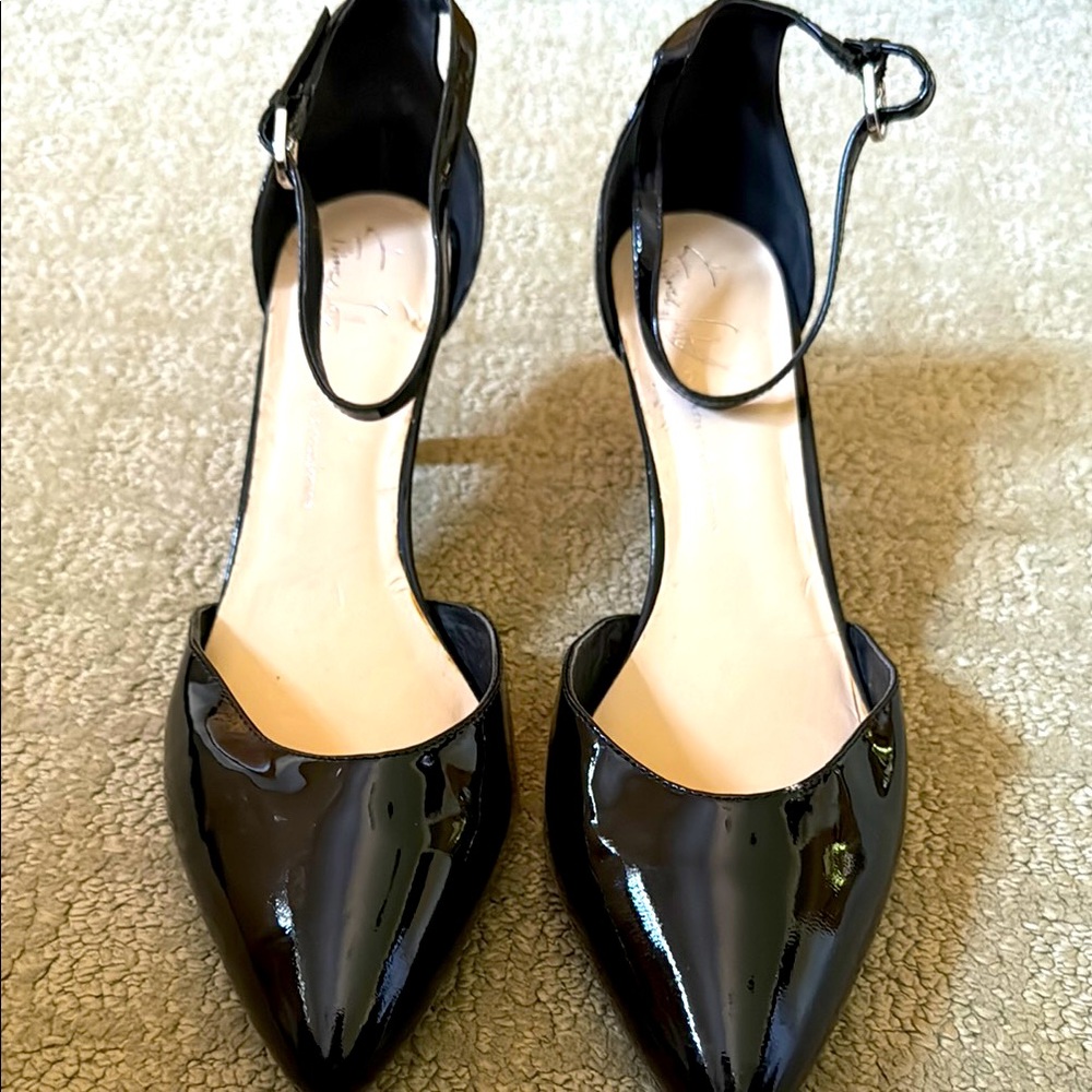 Elegant Franco Sarto Black Patent Leather Women's Shoes